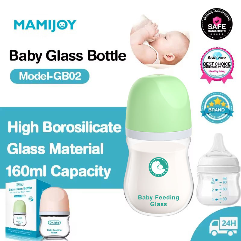 Baby Food Glass Containers - MAMIJOY Botol Bayi Anti Tersedak Botol