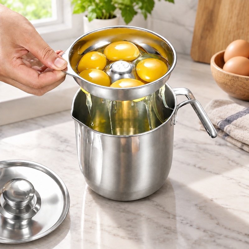 Baby Food Egg - Alat Pemisah Kuning Telur dari Baja