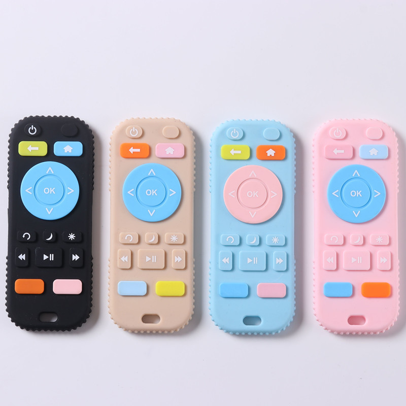 Baby Food Eat - Mainan gigitan bayi remote control, silikon