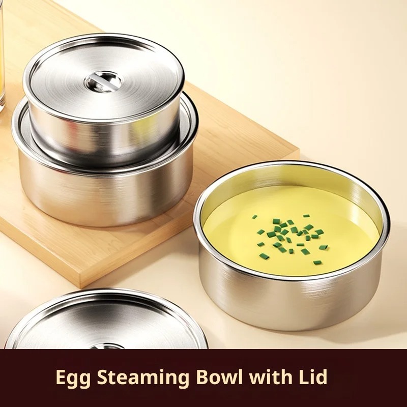 Baby Food Egg - Mangkuk Kukus Stainless Steel dengan Tutup