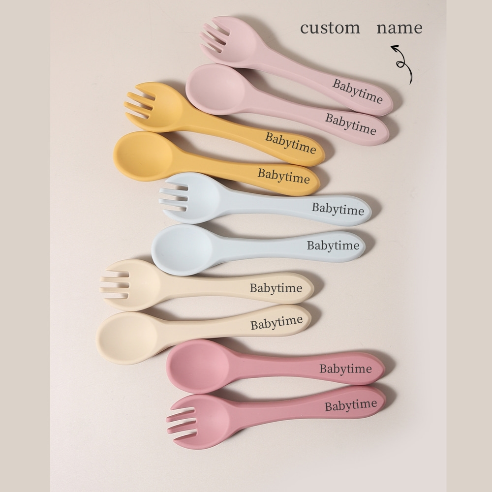 Nama Kustom 1 Pasang Sendok da - Baby Food Diet ulasan dan harga