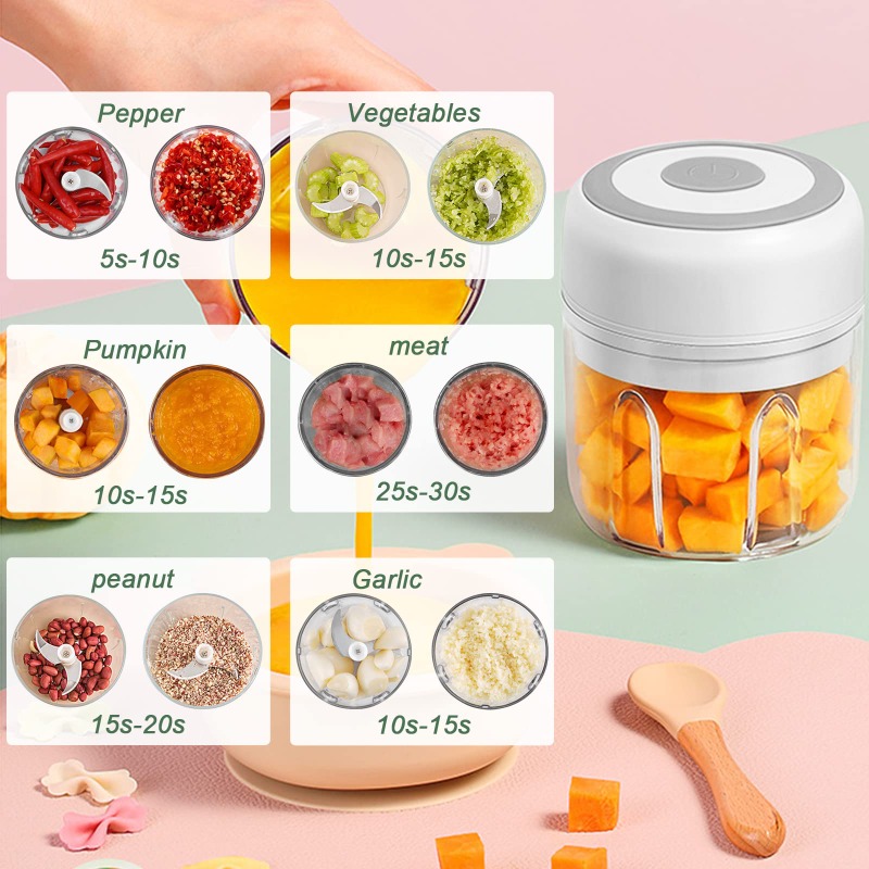 Penggiling Bawang Putih Elektr - Baby Food Processor ulasan dan harga
