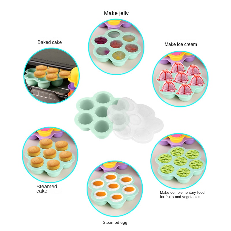 Cetakan Silikon 7 Lubang untuk - Baby Food Egg ulasan dan harga