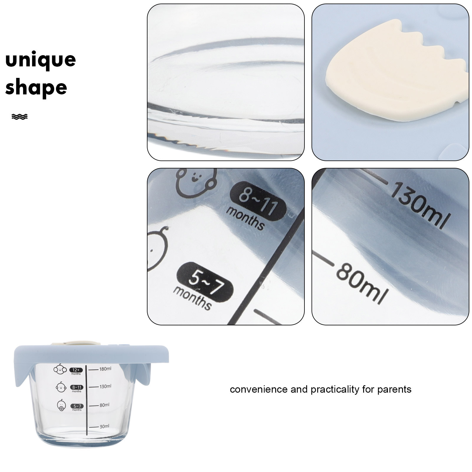 2 Buah Mangkuk Kaca untuk Maka - Baby Food Glass Containers ulasan dan harga